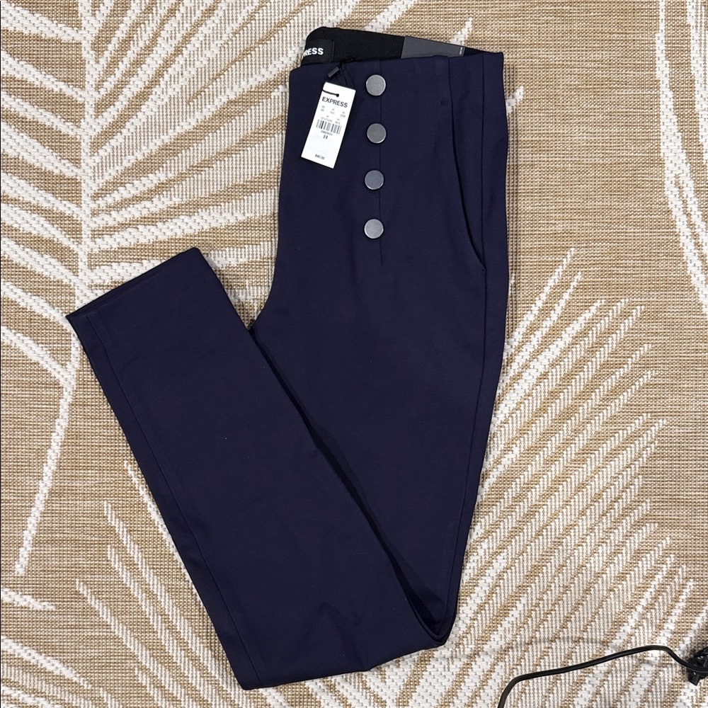 Express NWT -Women’s Navy Dress Pants- high rise skinny - 8R